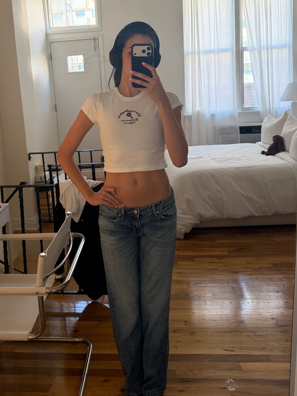 CHERRY LA CROPPED BABY TEE